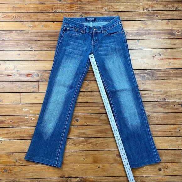 Rock & Republic low rise jeans boot cut blue stretchy denim classic size 28 moto - Picture 10 of 14